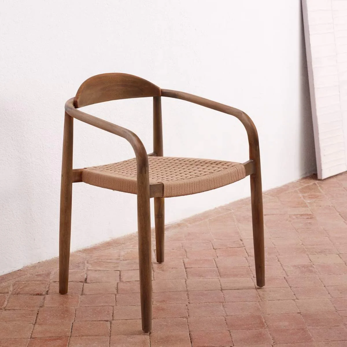 Kave Home Nina stackable chair in FSC 100% solid acacia wood and ecru rope cord - Image 69