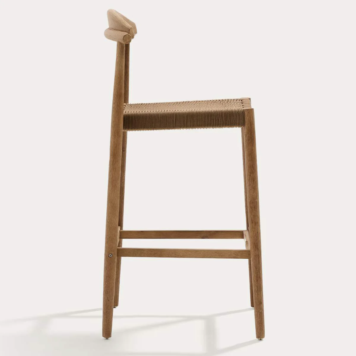 Kave Home Nina stool in solid acacia wood, height 76 cm FSC 100% - Image 2