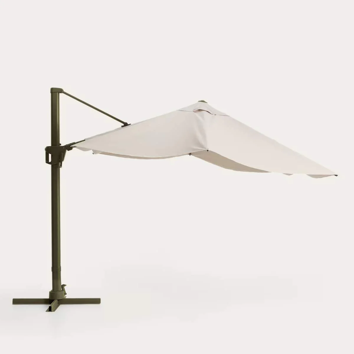 Kave Home Noli beige cantilever parasol with taupe aluminium structure 300 x 300cm - Image 11
