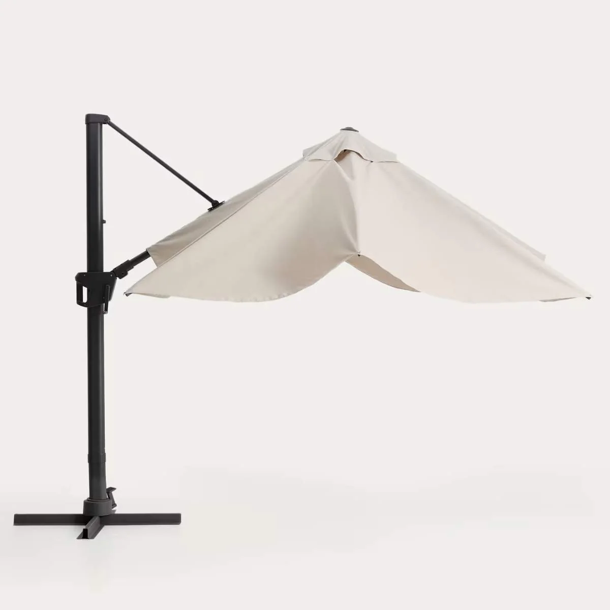 Kave Home Noli beige cantilever parasol with taupe aluminium structure 300 x 300cm - Image 17