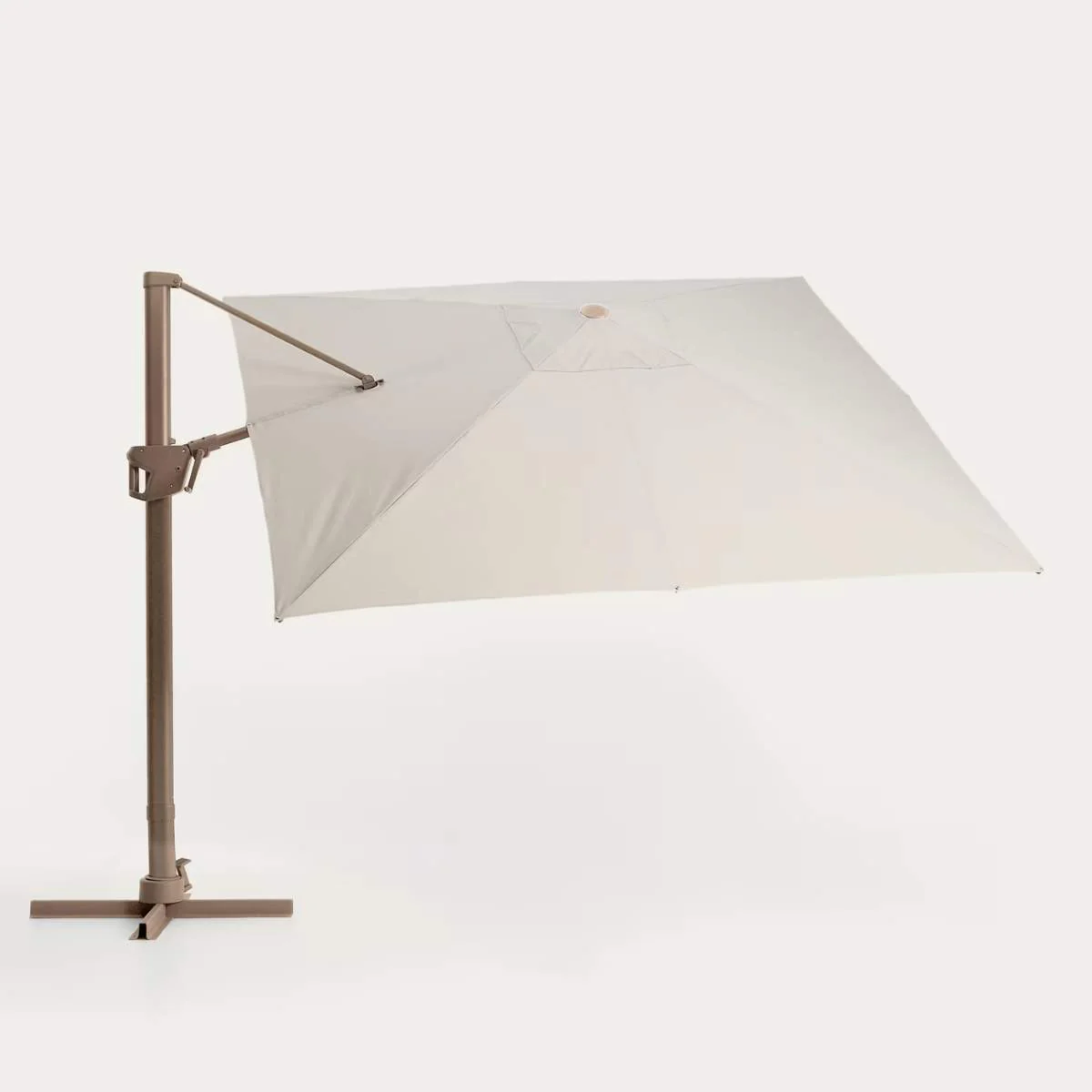 Kave Home Noli beige cantilever parasol with taupe aluminium structure 300 x 300cm - Image 5