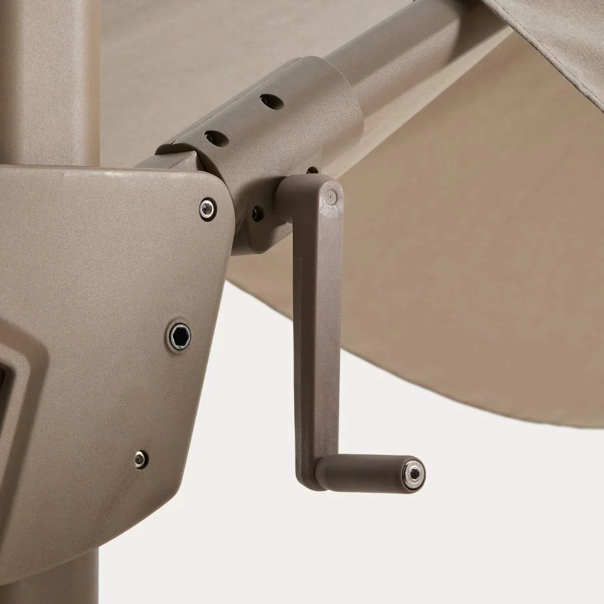 Kave Home Noli beige cantilever parasol with taupe aluminium structure 300 x 300cm - Image 8