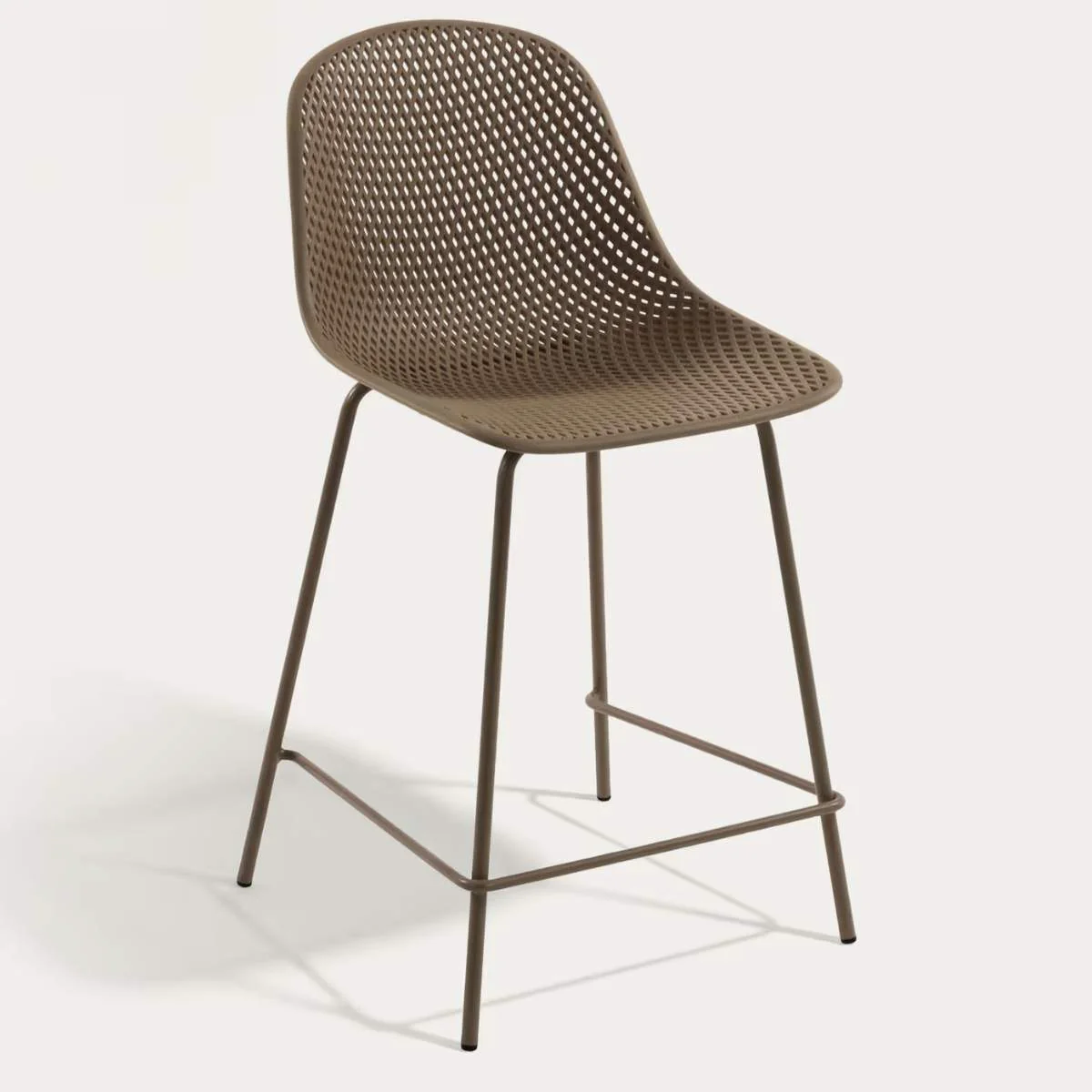 Kave Home Quinby brown outdoor stool 65cm - Image 4