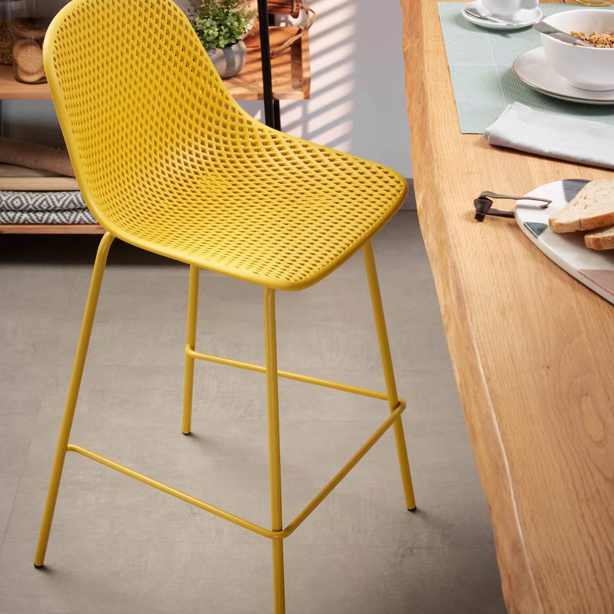 Kave Home Quinby brown outdoor stool 75cm - Image 35