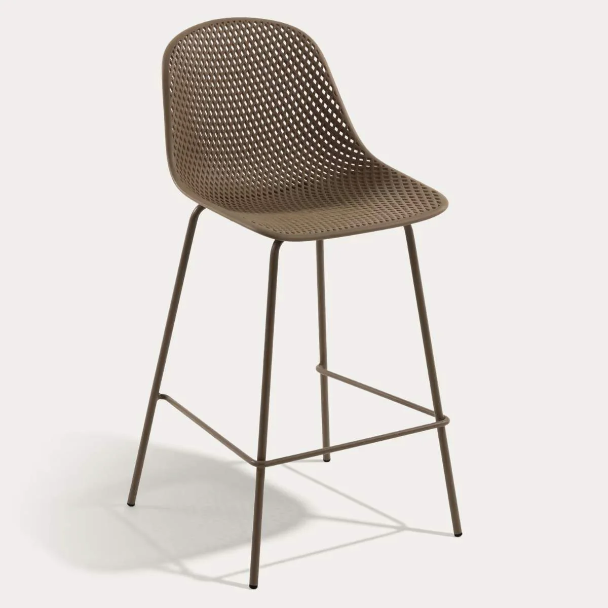 Kave Home Quinby brown outdoor stool 75cm - Image 4