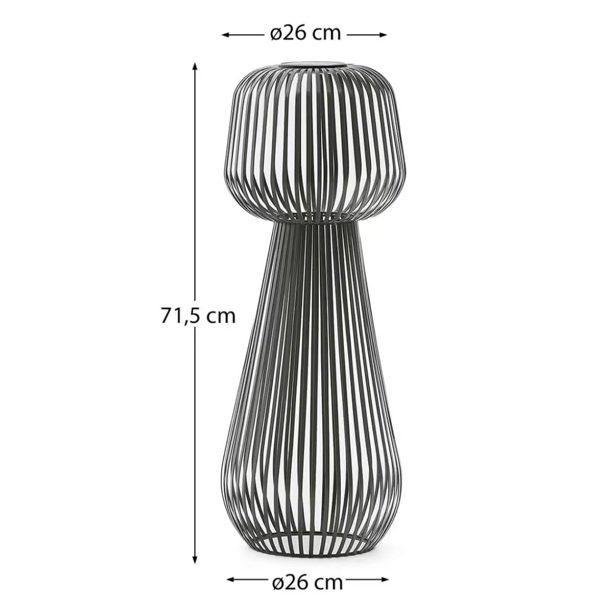 Kave Home Reiba green metal solar floor lamp - Image 6