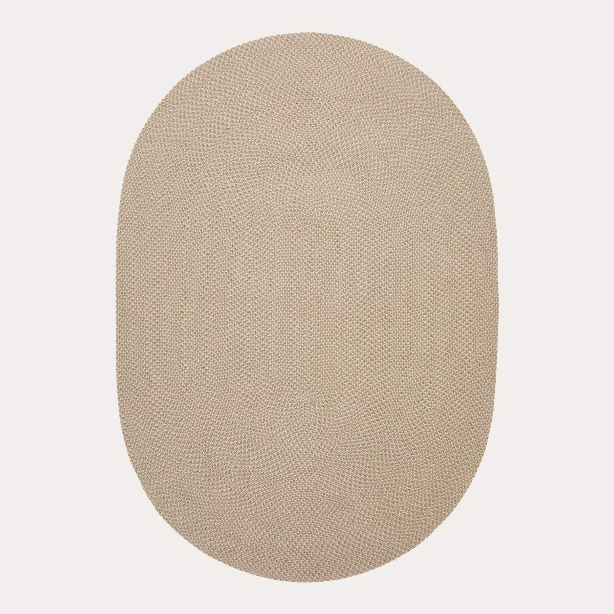 Kave Home Rodhe beige oval rug 100% PET 160 x 230 cm