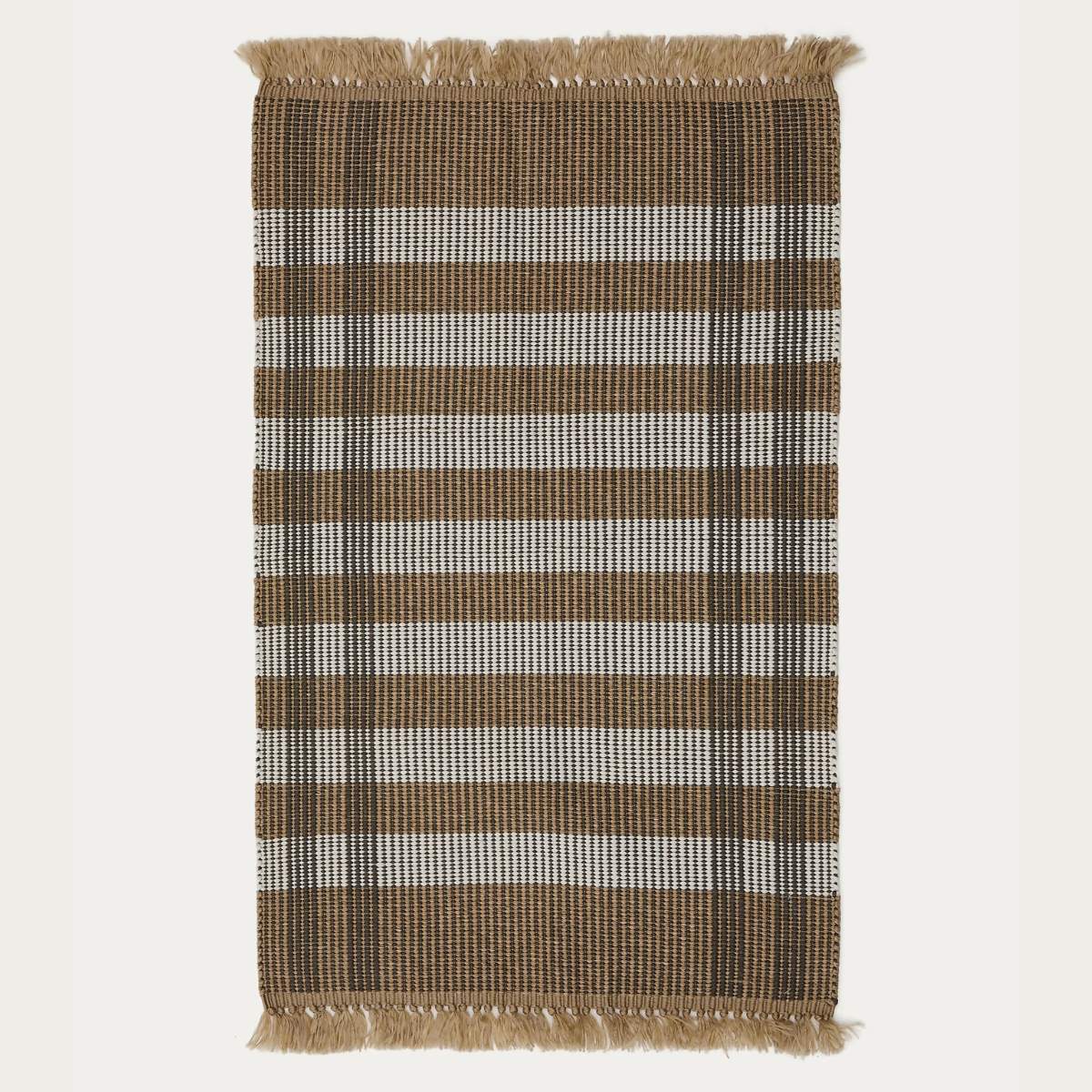 Kave Home Rug Barani in synthetic fibers brown and beige 60 x 90 cm