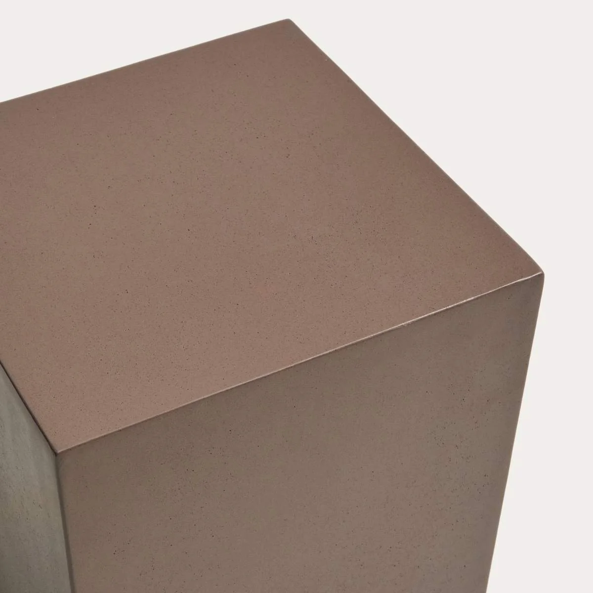 Kave Home Rustella side table in brown concrete 35 x 35cm - Image 3