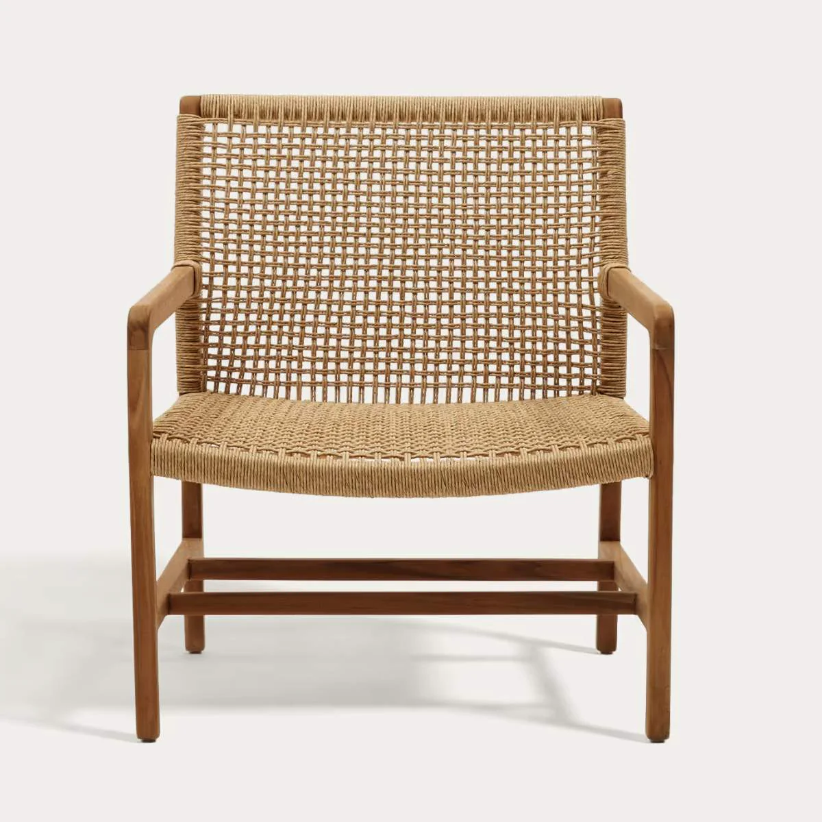 Kave Home Sabolla armchair made of solid teak wood in a black finish - Image 9