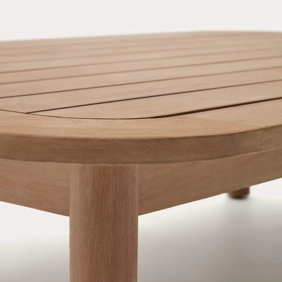 Kave Home Sacova solid eucalyptus wood coffee table, 100% outdoor suitable 140 x 89 cm - Image 4