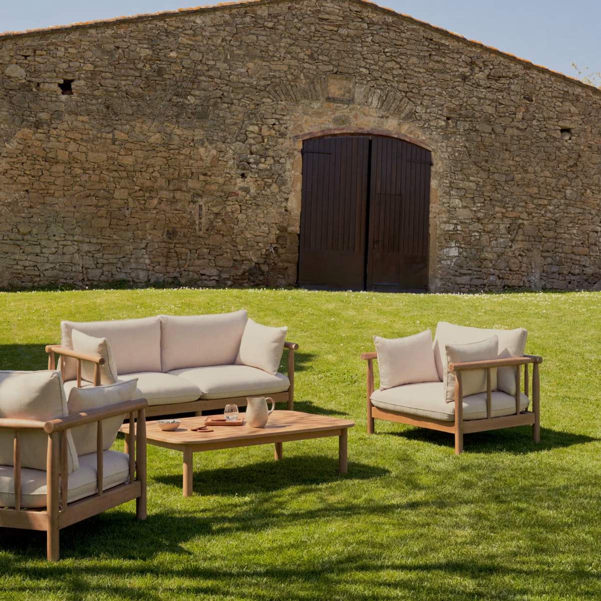 Kave Home Sacova solid eucalyptus wood coffee table, 100% outdoor suitable 140 x 89 cm - Image 7