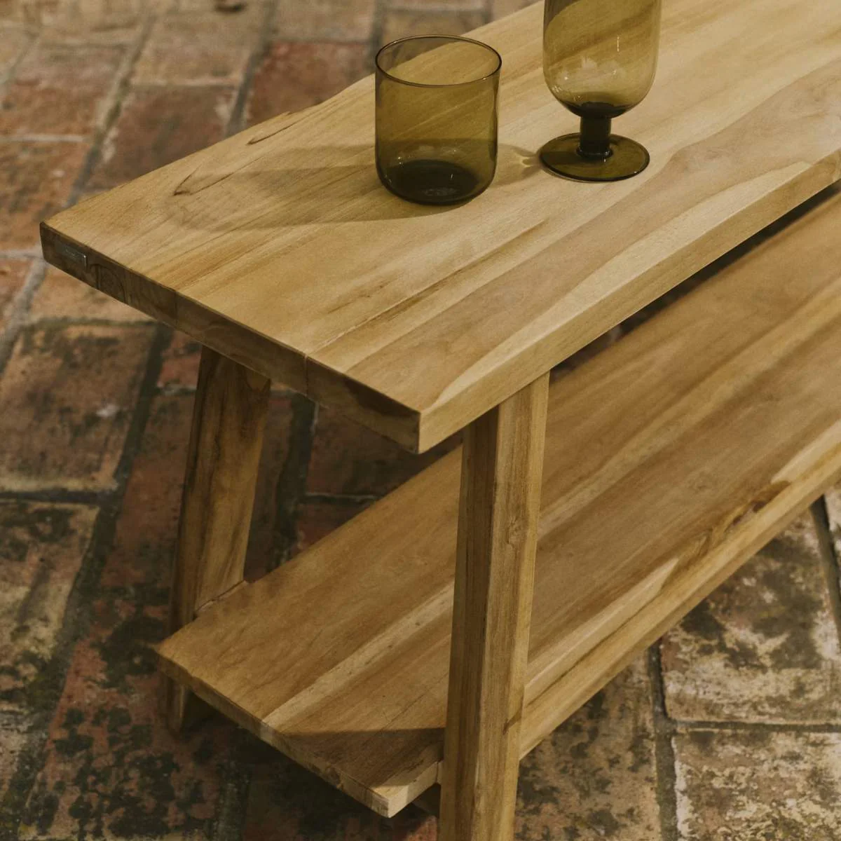Kave Home Safara solid recycled teak bench 150 cm - Image 7