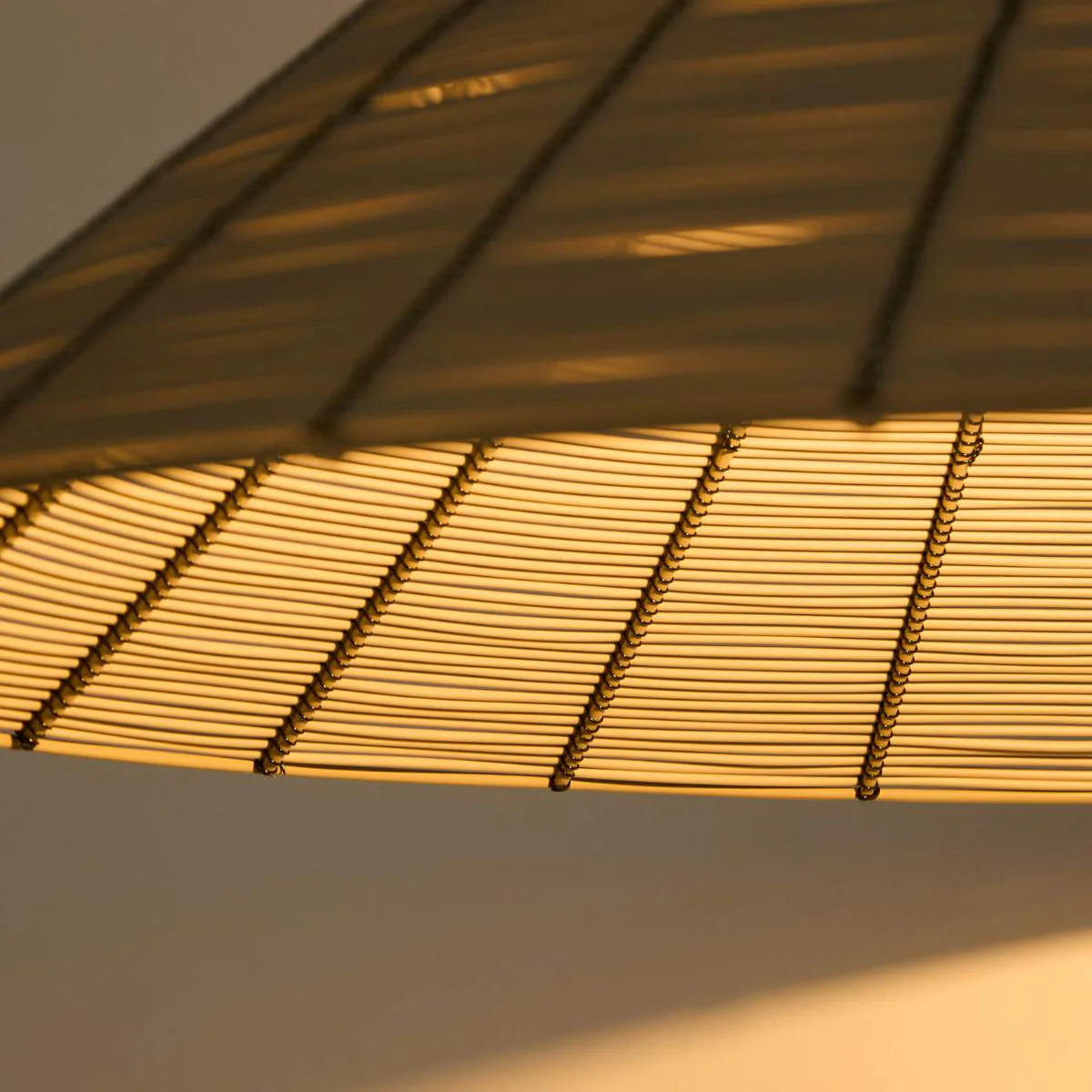 Kave Home Saranella lampshade for outdoor ceiling lamp in light grey synthetic rattan Ø 70cm - Image 6