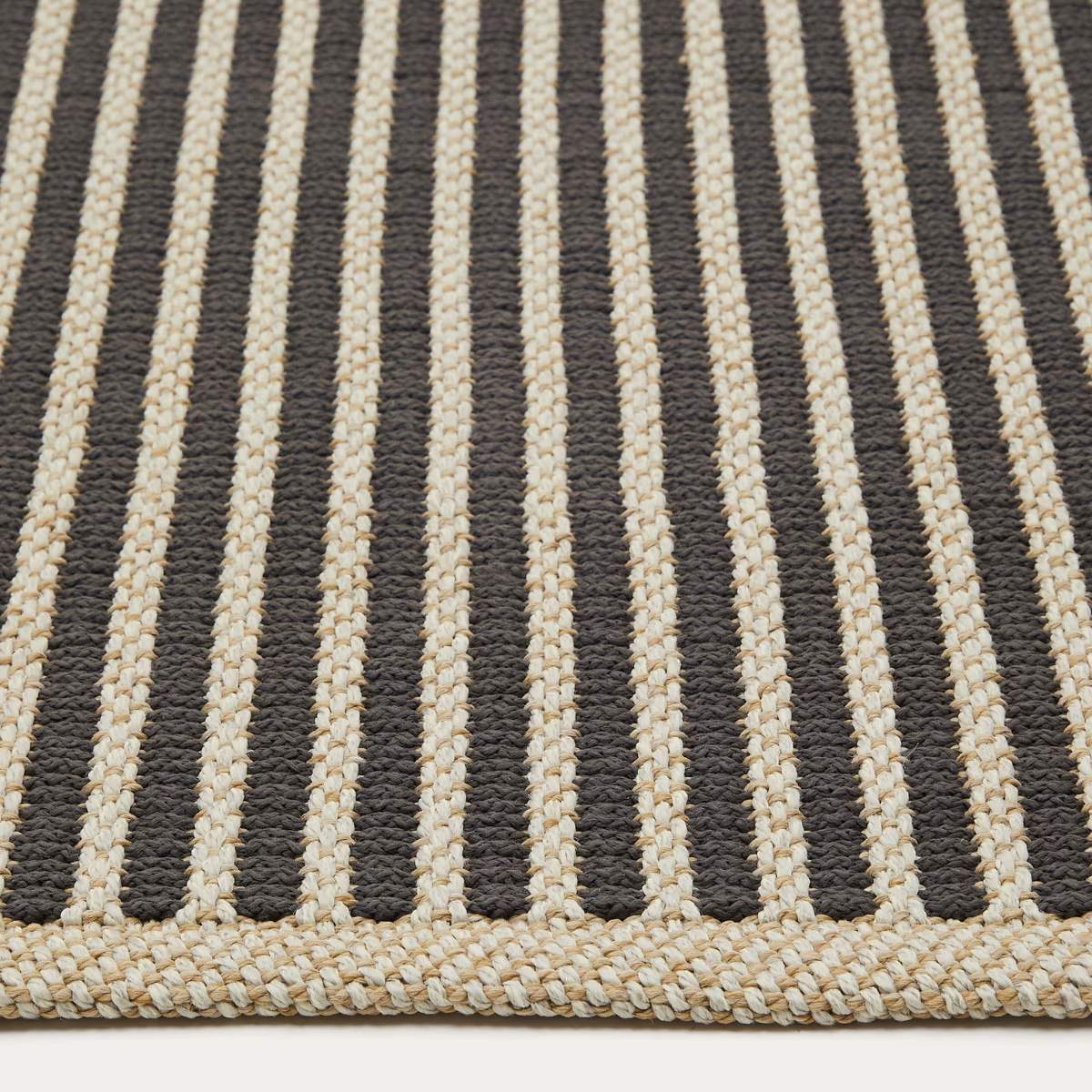 Kave Home Satanca beige and black striped rug made from synthetic fibres 160 x 230 cm - Image 3