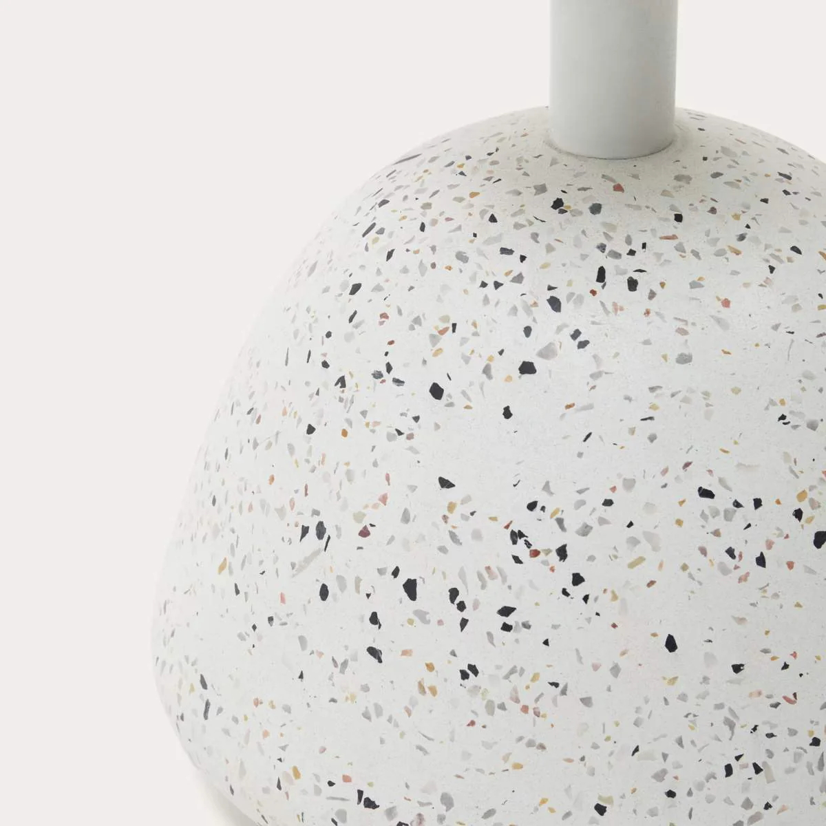 Kave Home Saura coffee table in white terrazzo with a white terrazzo top 32 x 48 x 48 - Image 4