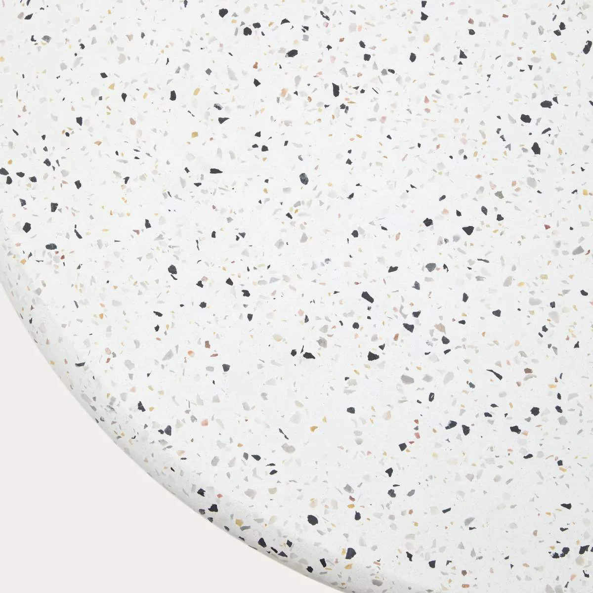 Kave Home Saura Table in white terrazzo with a white terrazzo top, 75 x Ø70. - Image 4