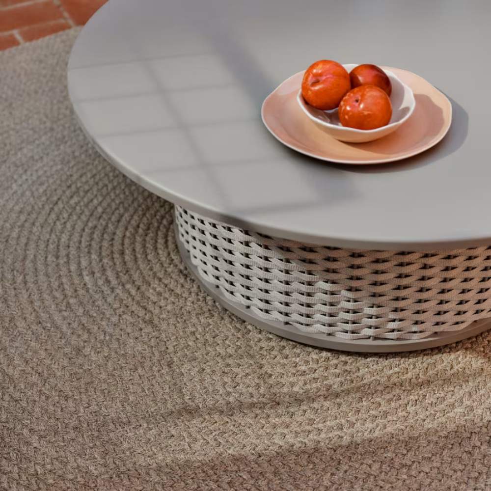 Kave Home Sedalis Outdoor Coffee Table – Aluminium & Taupe Rope Cord, Ø99cm - Image 4