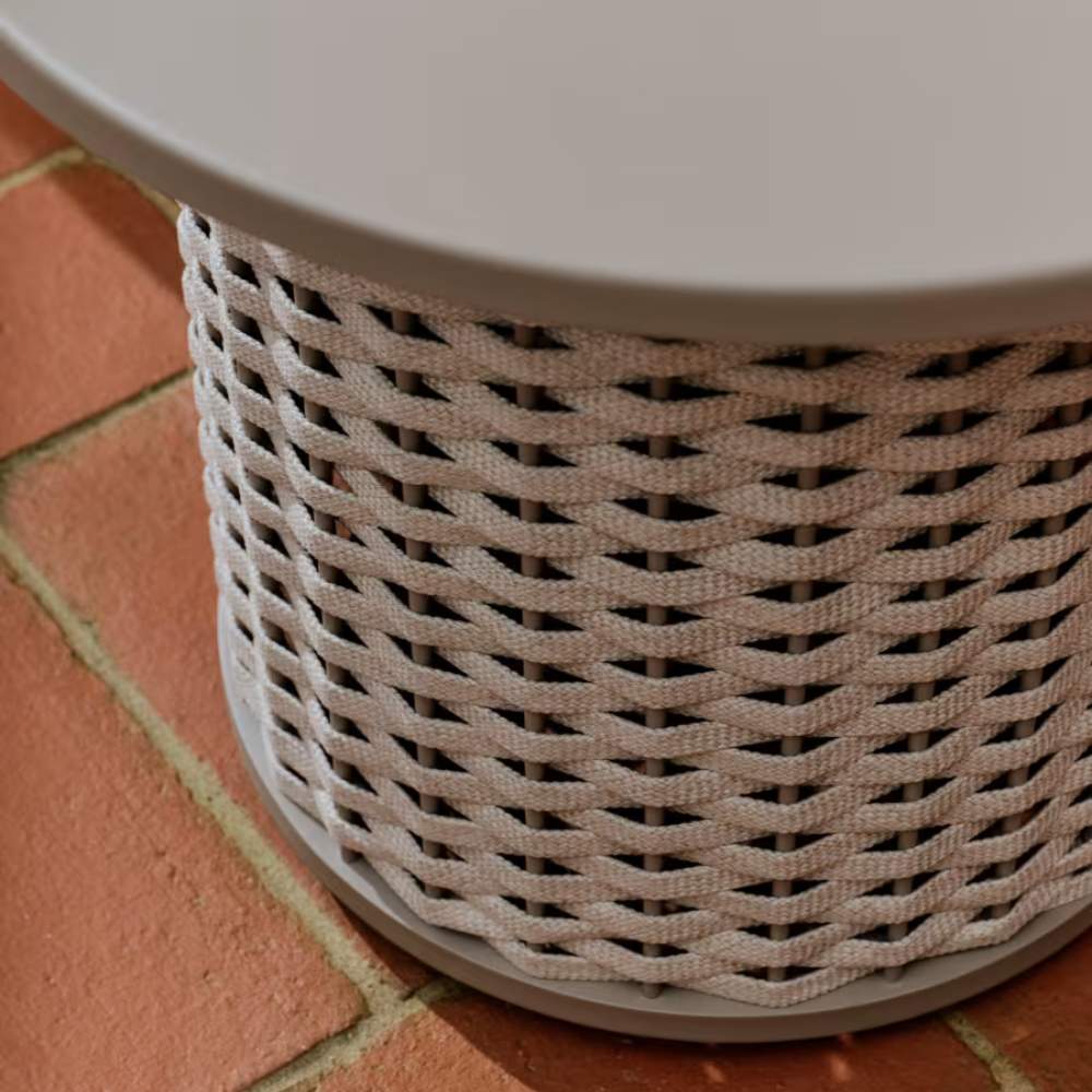 Kave Home Sedalis Outdoor Side Table – Aluminium & Taupe Rope Cord Ø50cm - Image 6