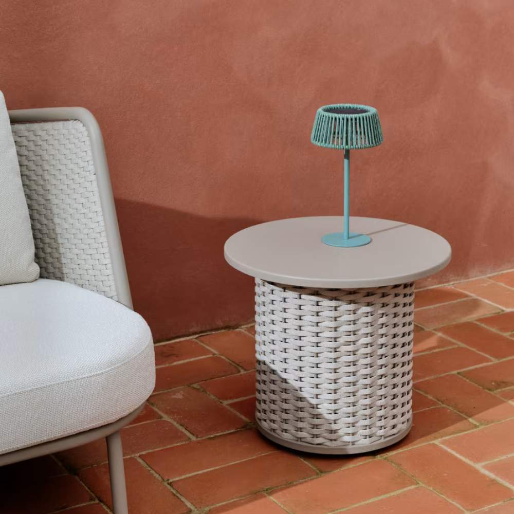 Kave Home Sedalis Outdoor Side Table – Aluminium & Taupe Rope Cord Ø50cm - Image 7