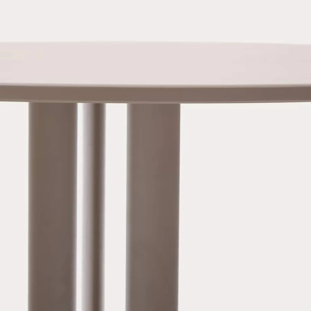 Kave Home Sedalis Round Outdoor Table – Steel Base with Taupe Aluminium Top Ø120cm - Image 3