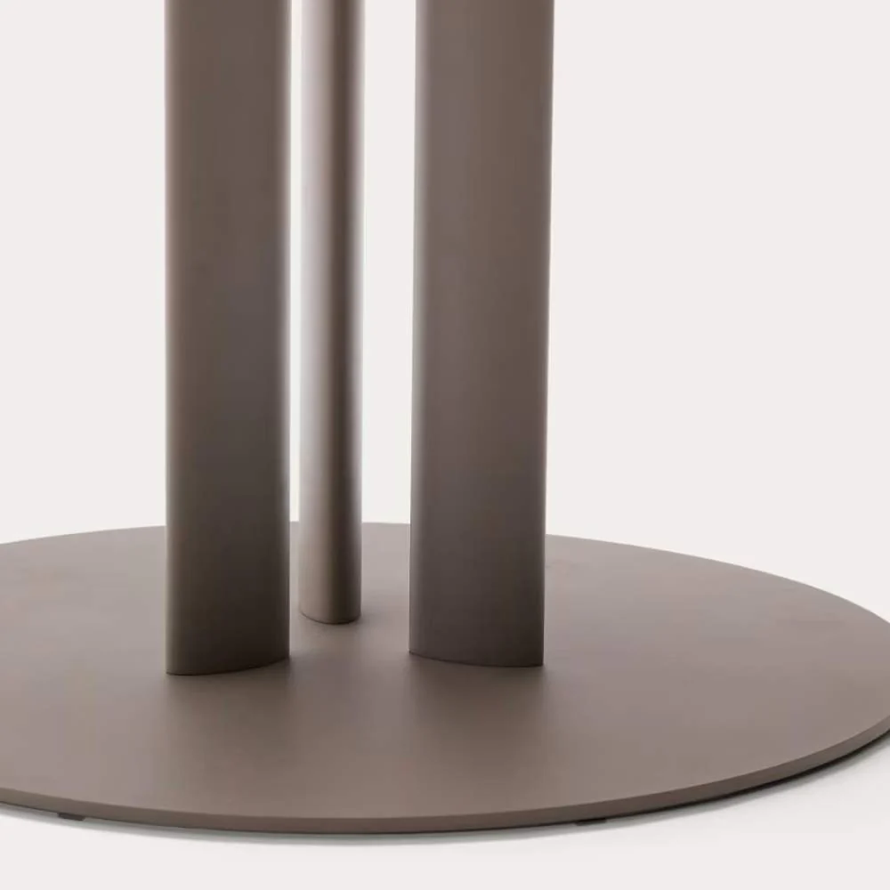 Kave Home Sedalis Round Outdoor Table – Steel Base with Taupe Aluminium Top Ø120cm - Image 4