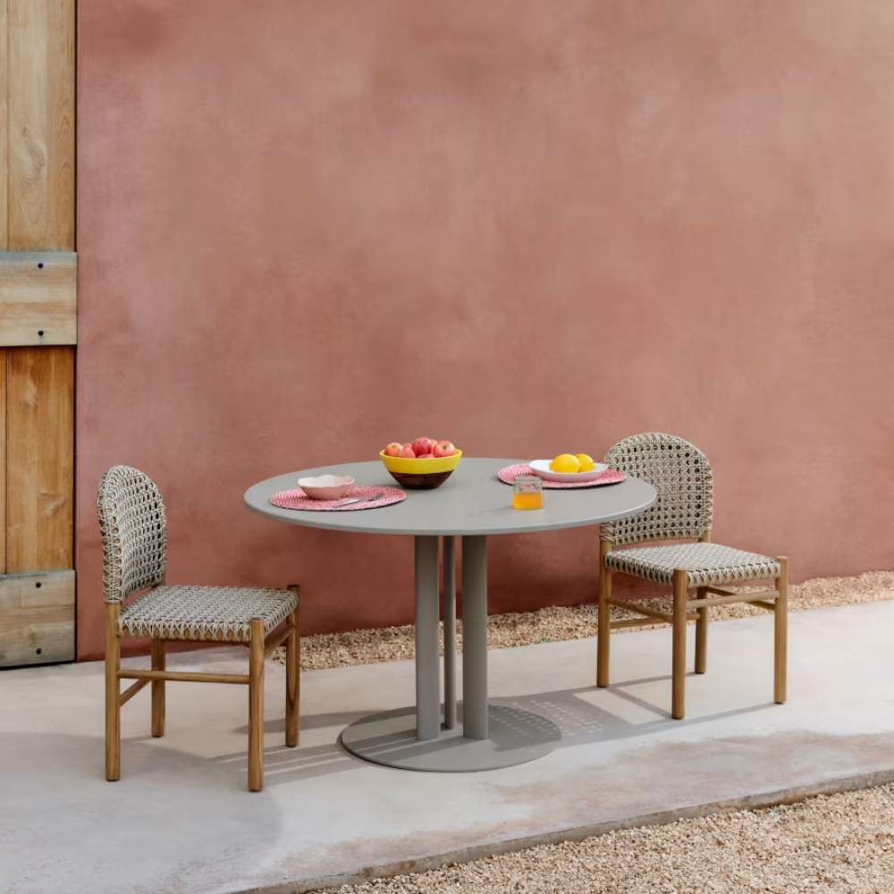 Kave Home Sedalis Round Outdoor Table – Steel Base with Taupe Aluminium Top Ø120cm - Image 6