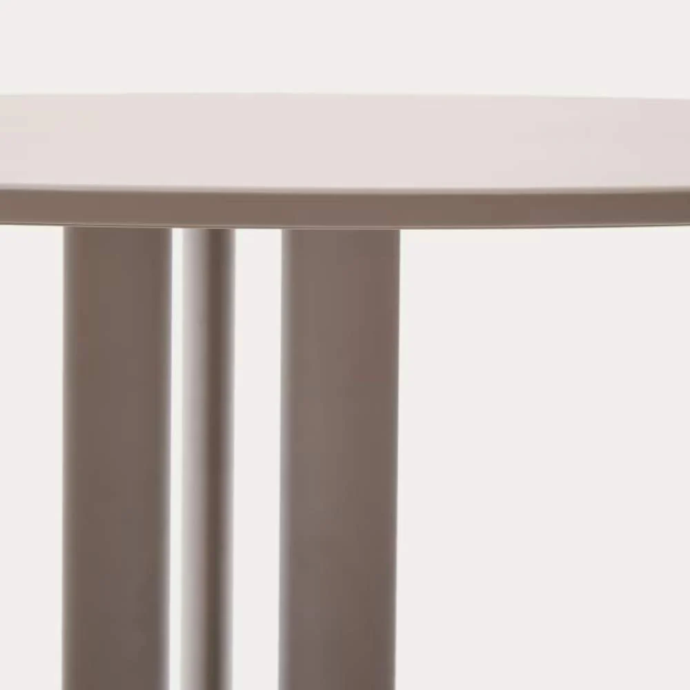 Kave Home Sedalis Round Outdoor Table – Steel Base with Taupe Aluminum Top Ø80cm - Image 4