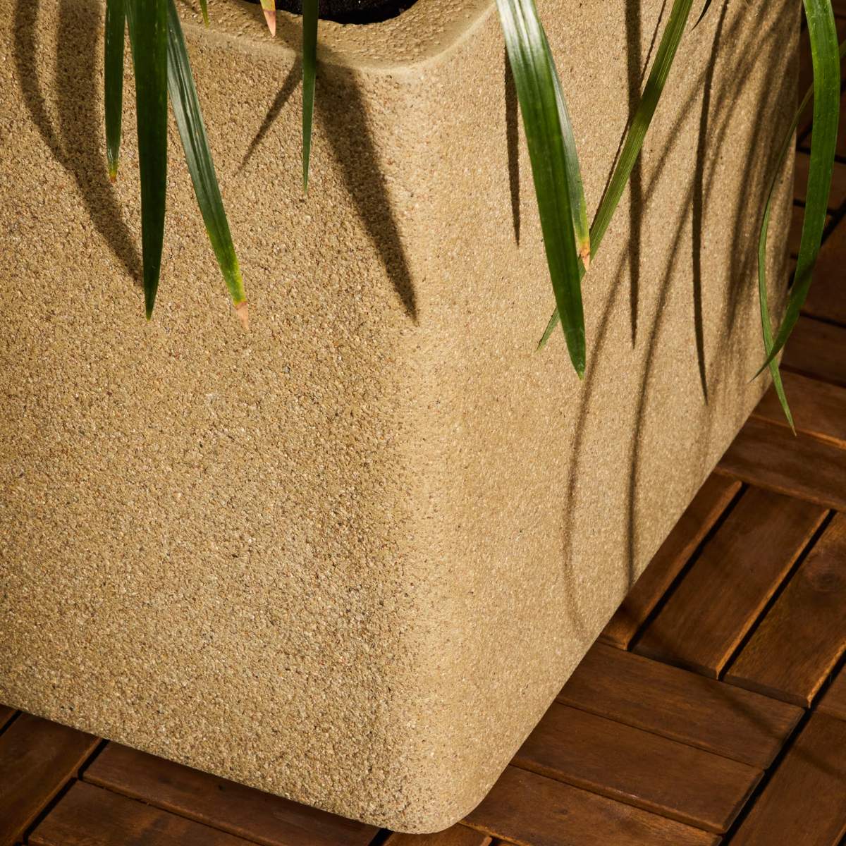 Kave Home Set of 2 Minoa planters with mustard stone effect 44 x 44 cm - Image 11
