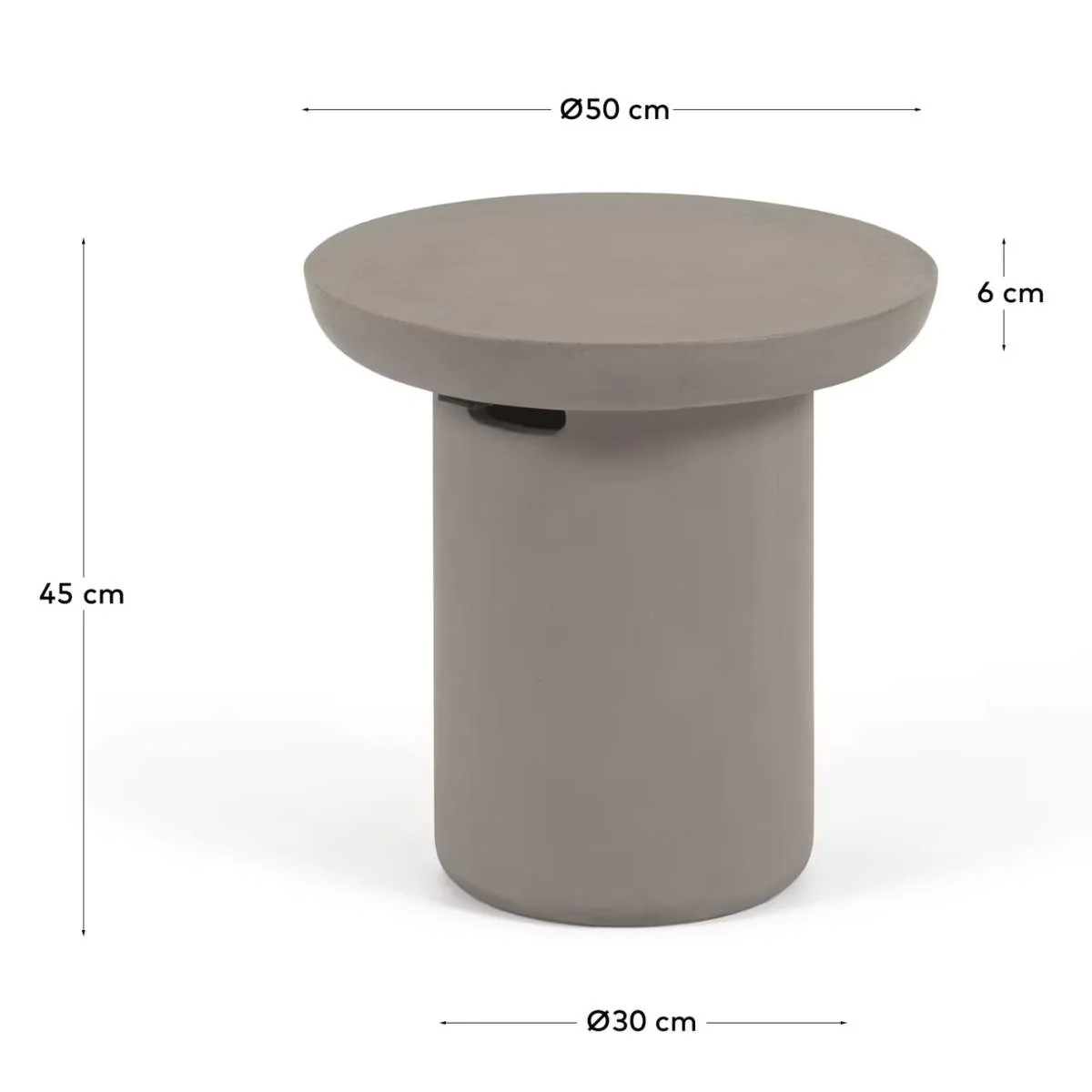 Kave Home Taimi concrete round outdoor side table Ø 50 cm - Image 6