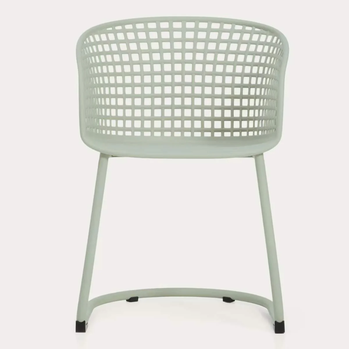 Kave Home Tenaro green plastic outdoor chair with steel structure - Image 6