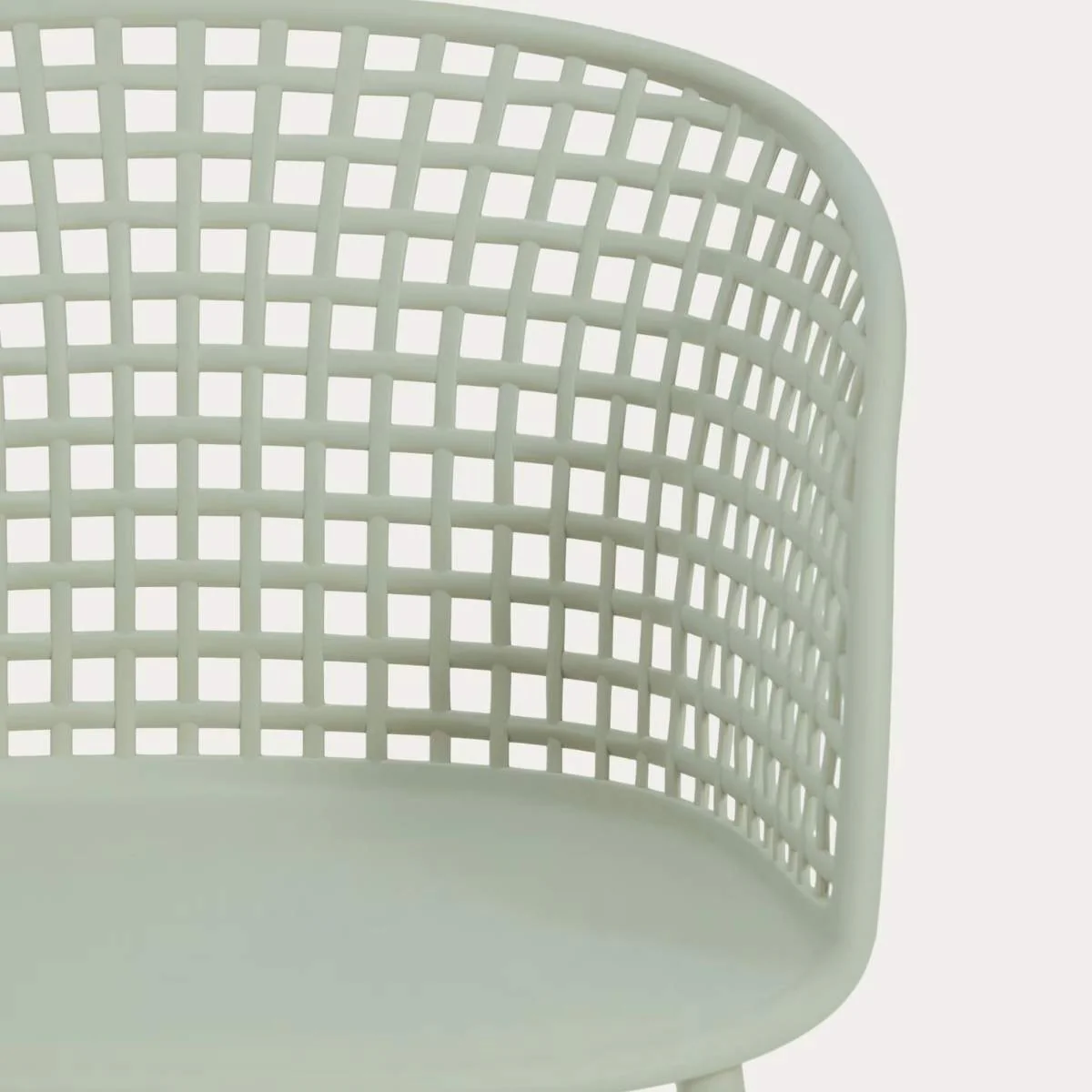 Kave Home Tenaro green plastic outdoor chair with steel structure - Image 7