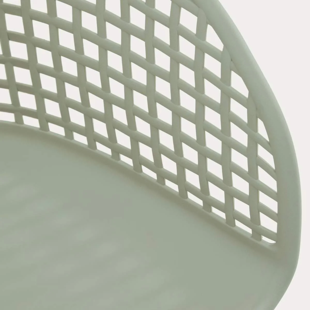 Kave Home Tenaro green plastic outdoor chair with steel structure - Image 8