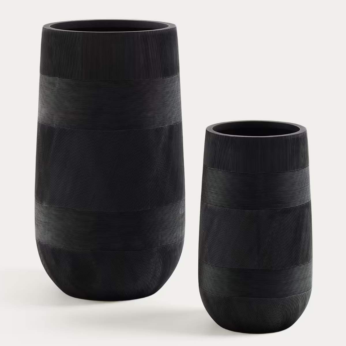 Kave Home Tival beige cement-effect planter Ø 45 cm / Ø 32 cm - Image 2