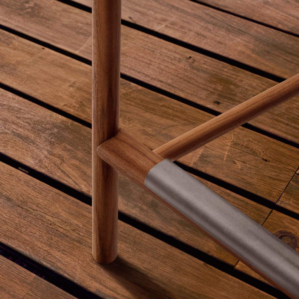 Kave Home Turqueta outdoor stool made of FSC 100% solid teak wood, height 65cm - Image 8