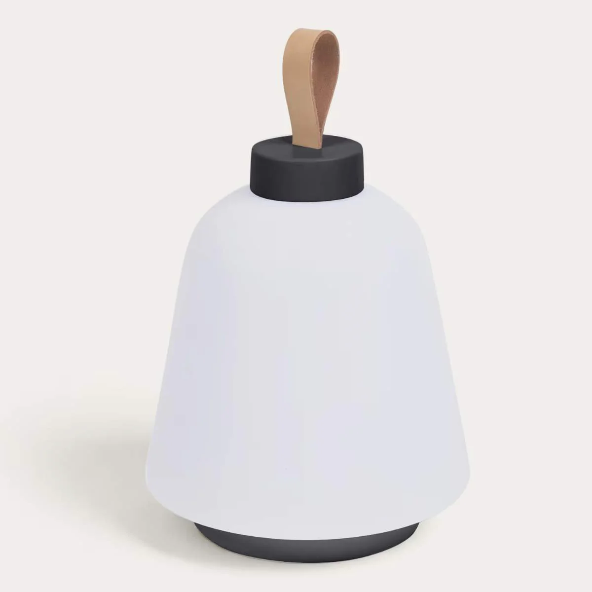 Kave Home Udiya outdoor table lamp in polythene and metal with a black finish