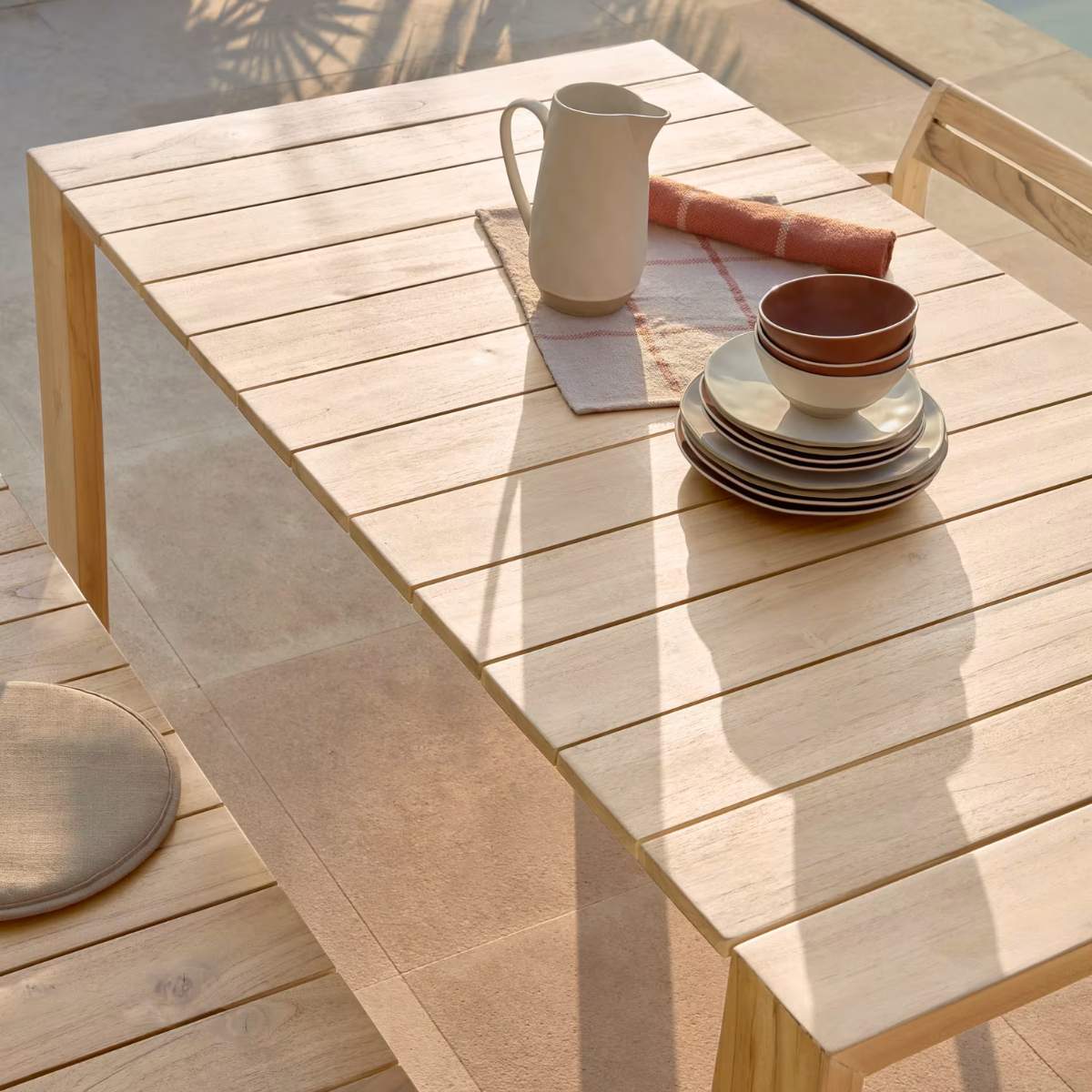 Kave Home Victoire solid teak outdoor table 200 x 100 cm - Image 7