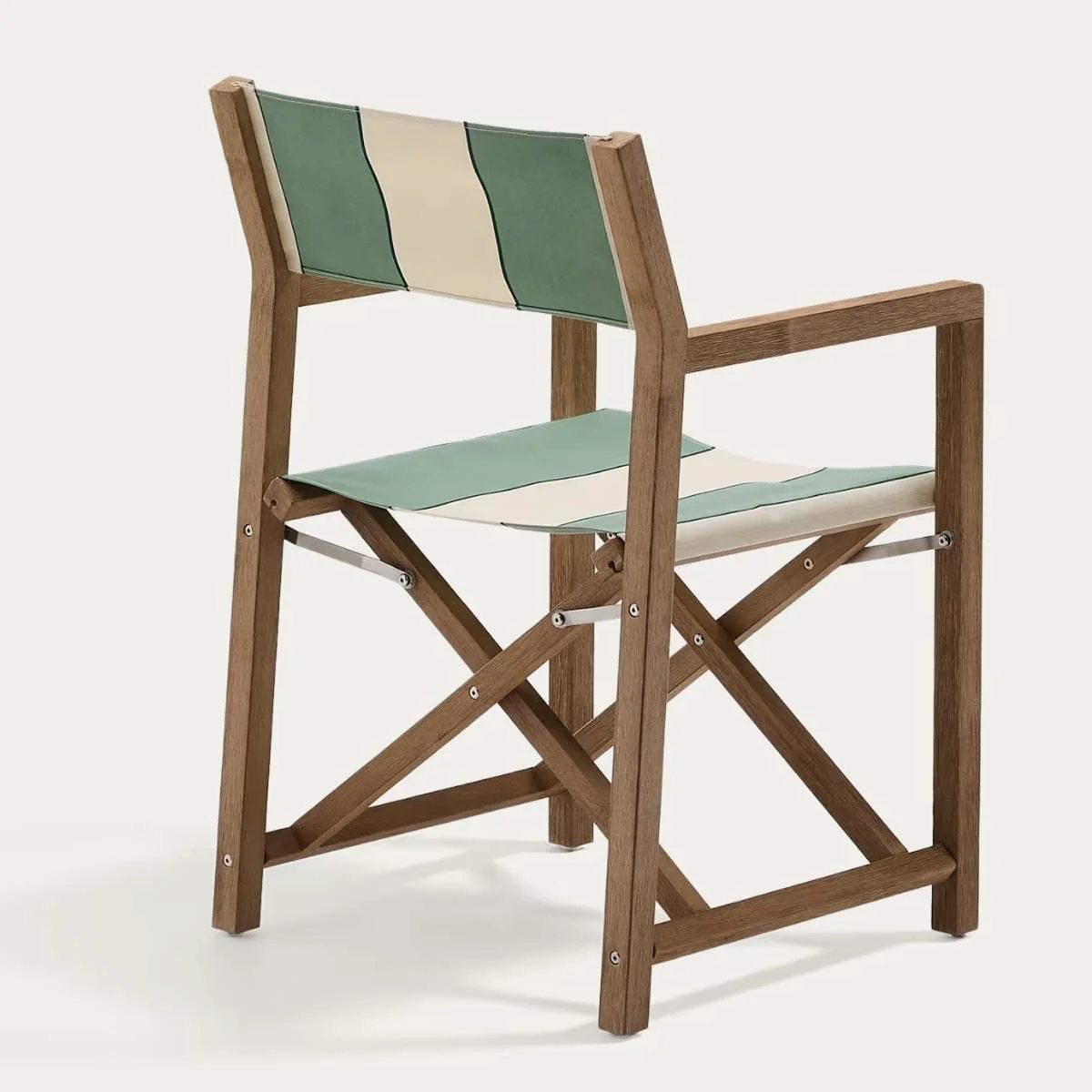 Kave Home Vilara blue and beige striped outdoor folding chair made of FSC 100% solid acacia wood - Image 15