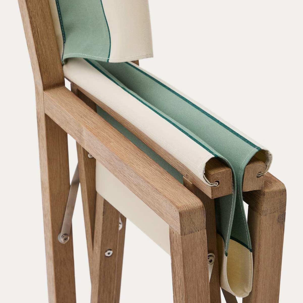 Kave Home Vilara blue and beige striped outdoor folding chair made of FSC 100% solid acacia wood - Image 18
