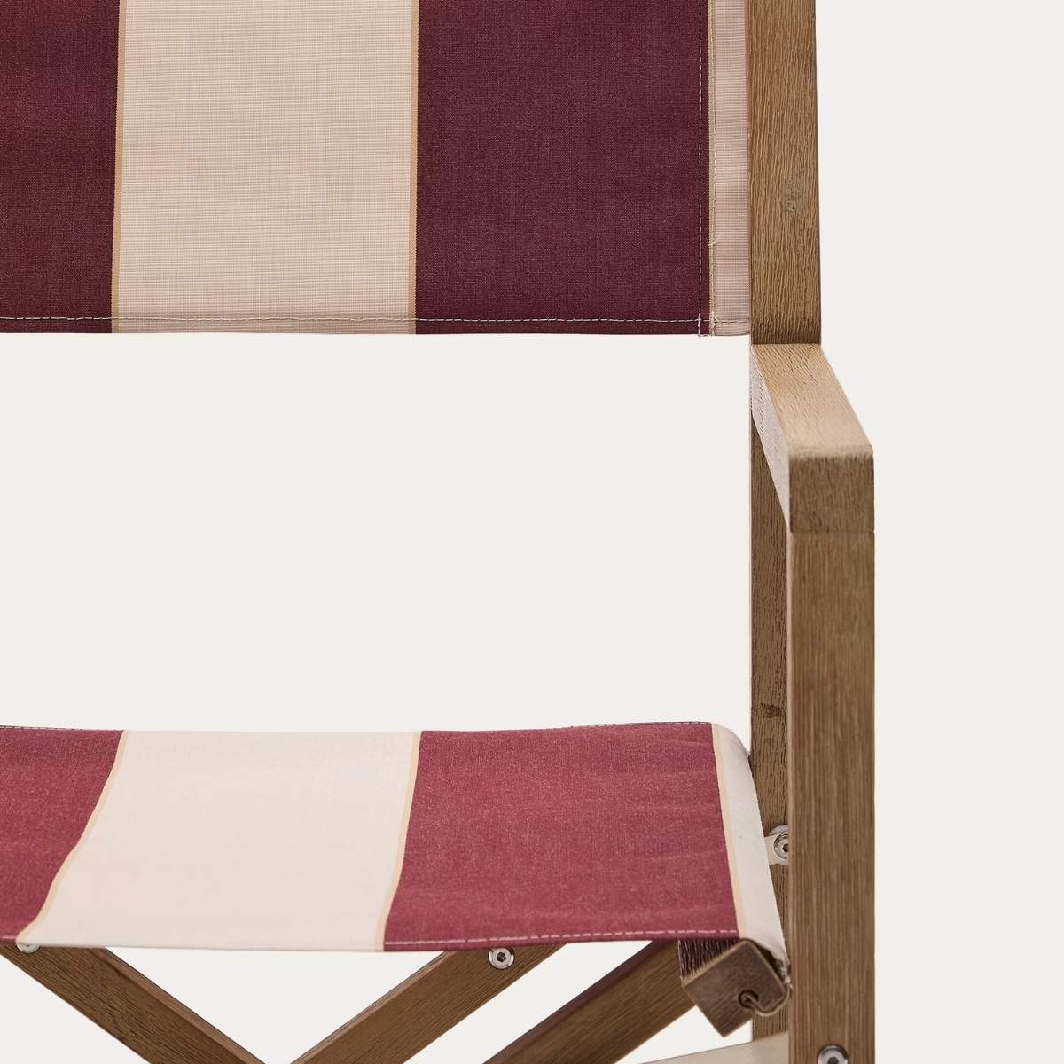 Kave Home Vilara blue and beige striped outdoor folding chair made of FSC 100% solid acacia wood - Image 25