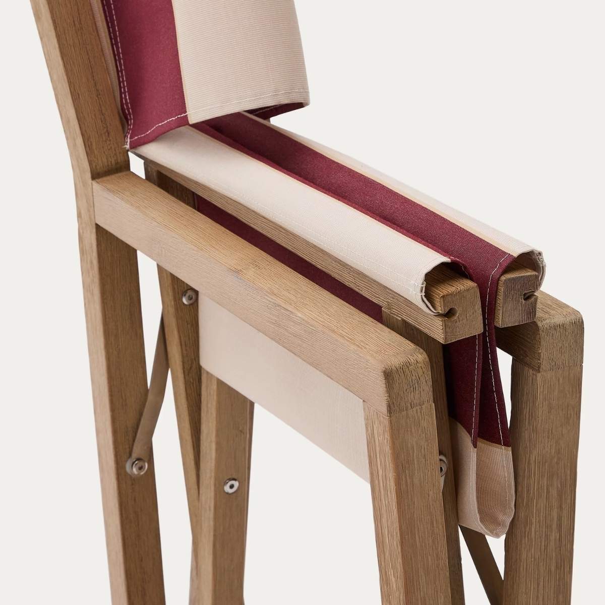 Kave Home Vilara blue and beige striped outdoor folding chair made of FSC 100% solid acacia wood - Image 26