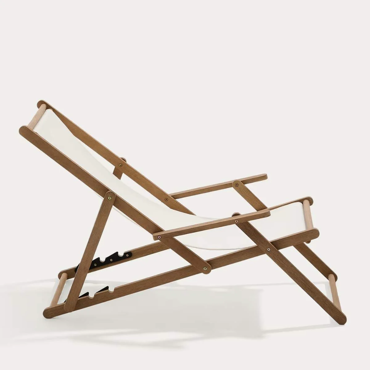 Kave Home Vilara brown and beige striped outdoor folding deck chair made of FSC 100% solid acacia wood - Image 42