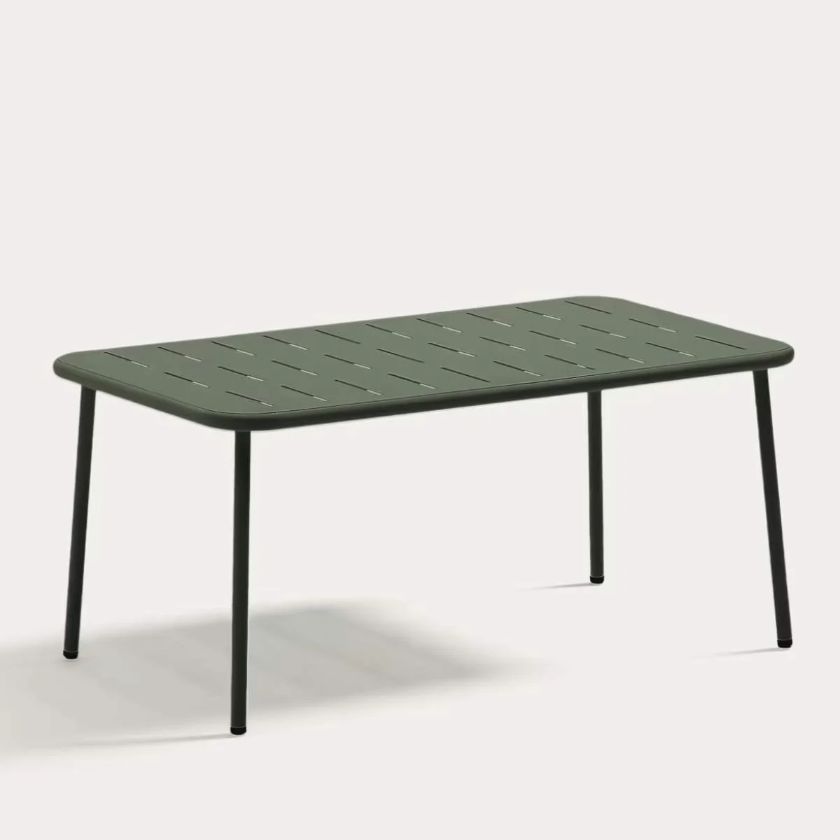 Kave Home Zivia outdoor coffee table in green galvanised steel 90 x 50cm - Image 2