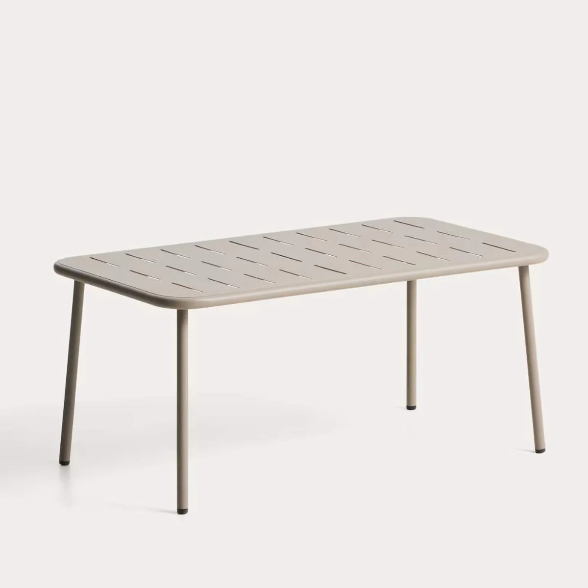 Kave Home Zivia outdoor table in taupe galvanised steel 90 x 50cm - Image 2