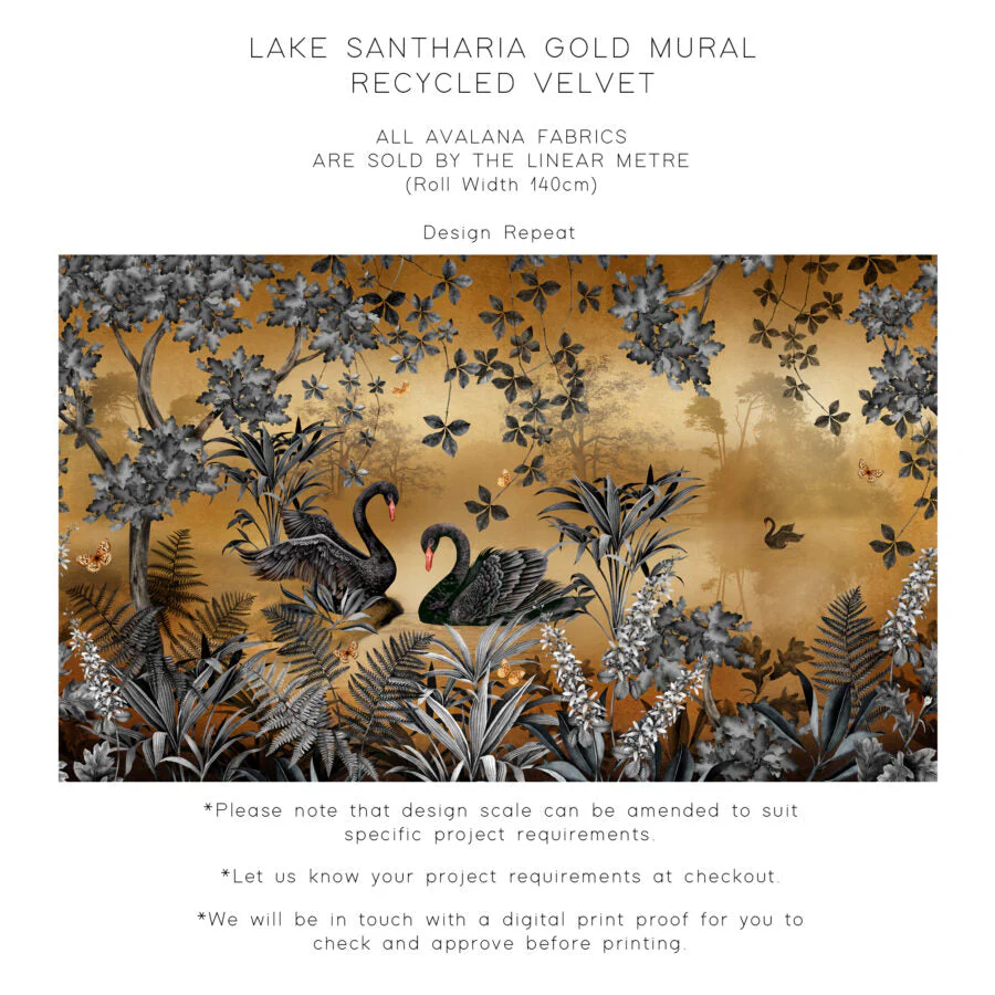 Avalana Lake Santharia Recycled Velvet Fabric - Image 3