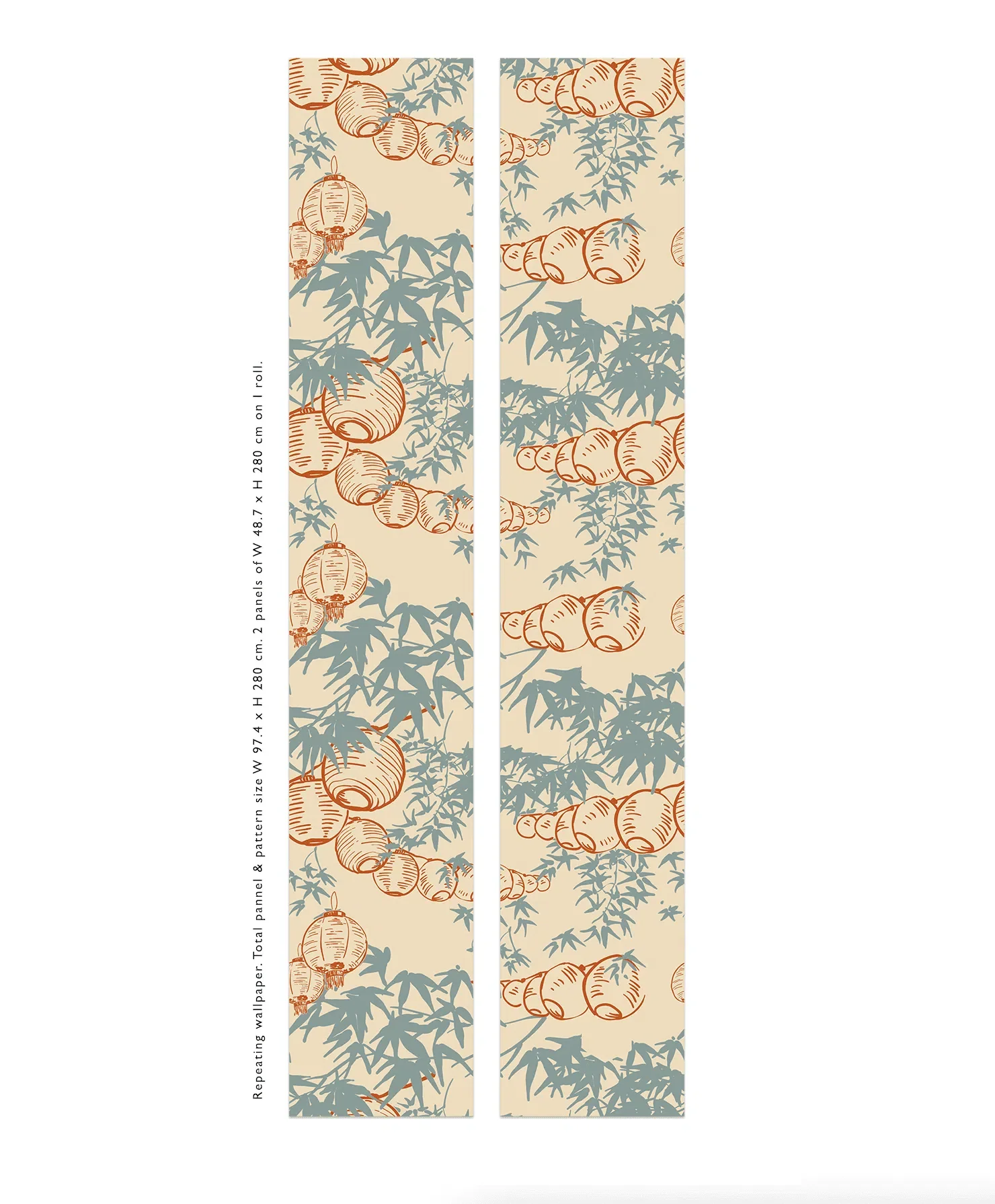 Creative Lab Amsterdam Lantern Festival Light Blue Repetitive Wallpaper - Image 3