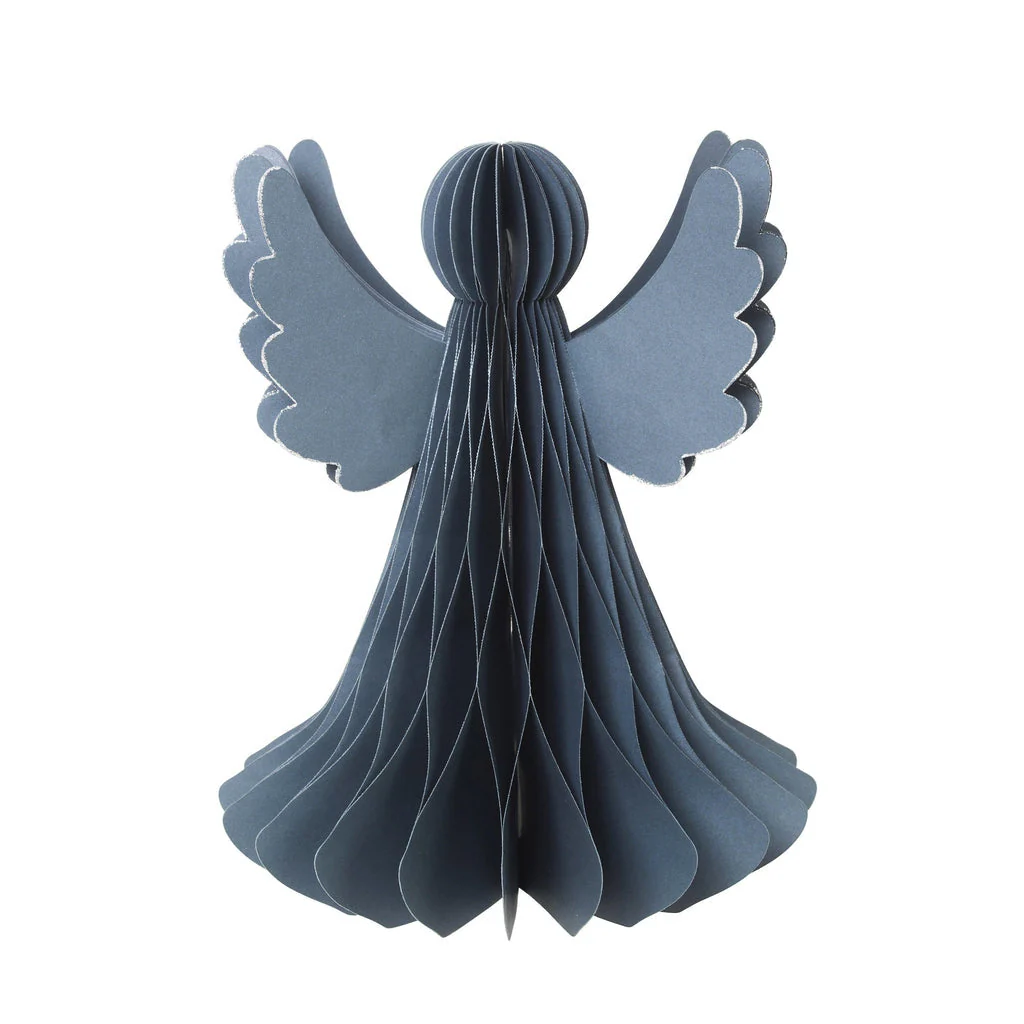 Broste Copenhagen Paper Angel Decoration Orion Blue/Giltter