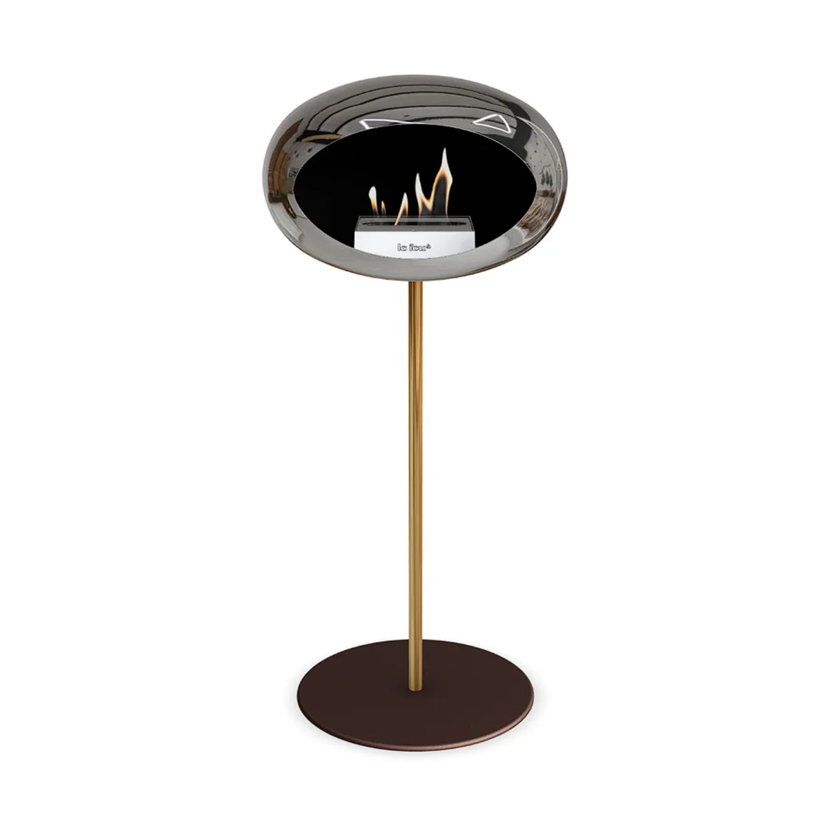 Le Feu Ground Steel High - Chromed Silver - 25mm Pole Width - Image 13