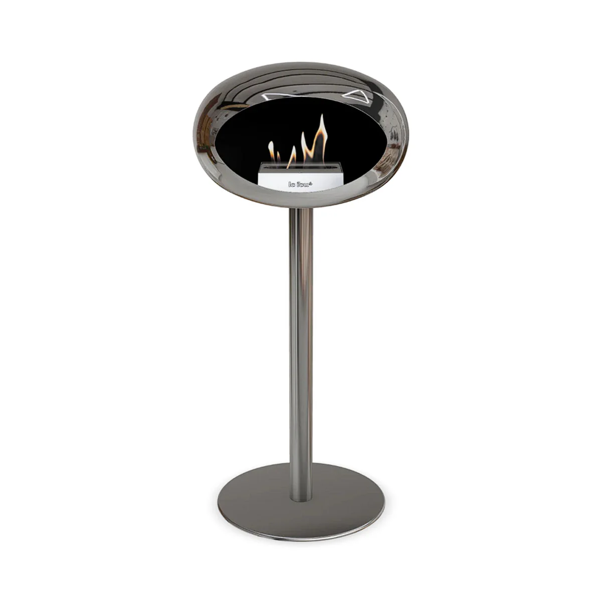 Le Feu Ground Steel High - Chromed Silver - 60mm Pole Width