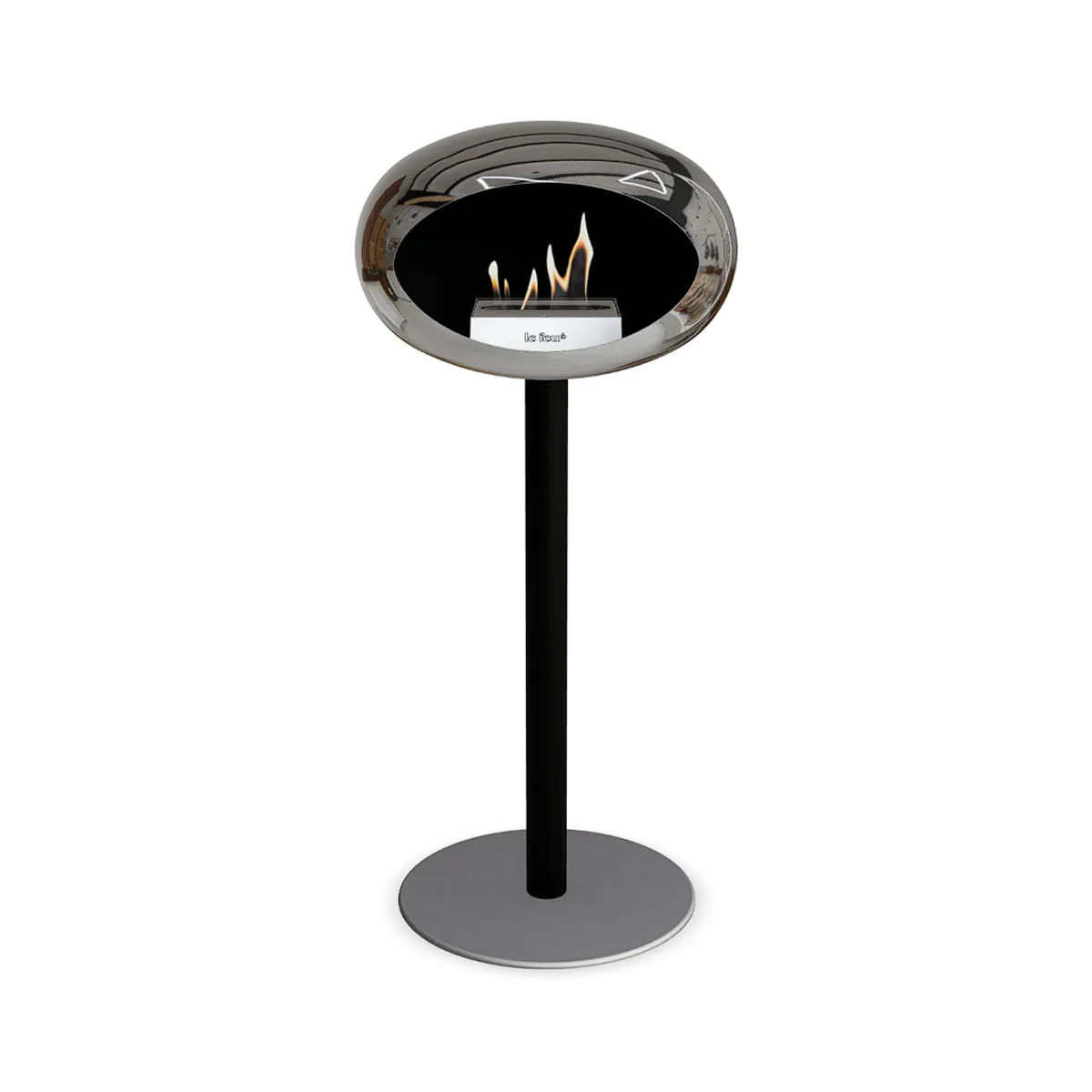 Le Feu Ground Steel High - Chromed Silver - 60mm Pole Width - Image 12